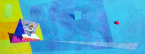 Velika modrina, 54 x 145 cm, akril, 2013, cena 1500 eur